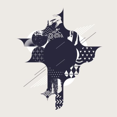 Süs çevrelerin soyut afiş