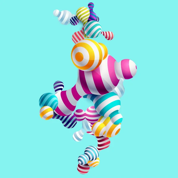 Bolas decorativas multicolores. Ilustración abstracta del vector . — Archivo Imágenes Vectoriales