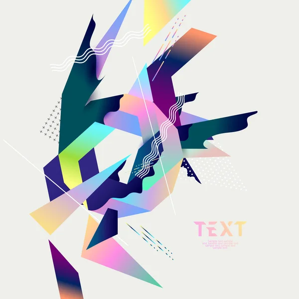 Fond Abstrait Formes Géométriques Colorées Primitives Illustration Vectorielle — Image vectorielle