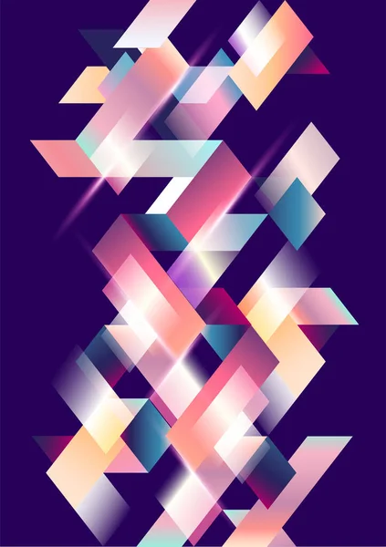Lignes Dégradé Multicolores Sur Fond Sombre Composition Géométrique Abstraite — Image vectorielle
