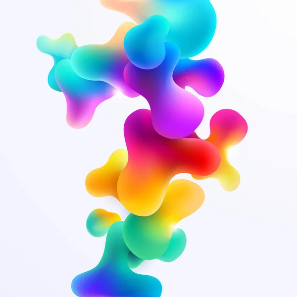 Burbujas Formas Colores Fluidos Fondo Líquido Brillante — Vector de stock