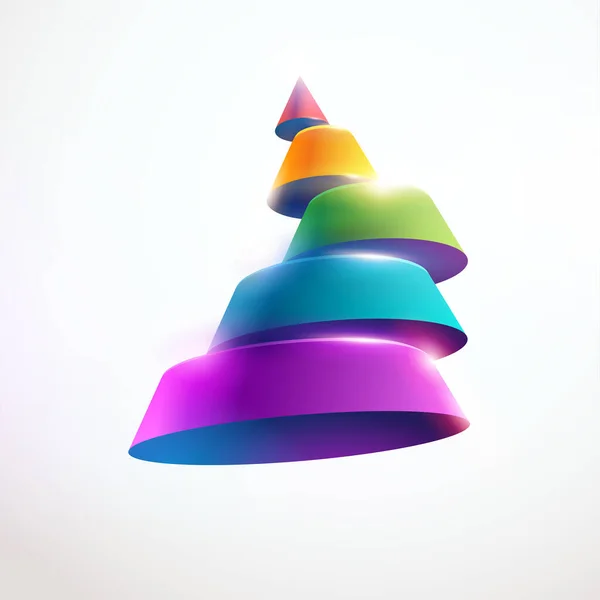 Cone Colorido Formas Geométricas Abstratas —  Vetores de Stock