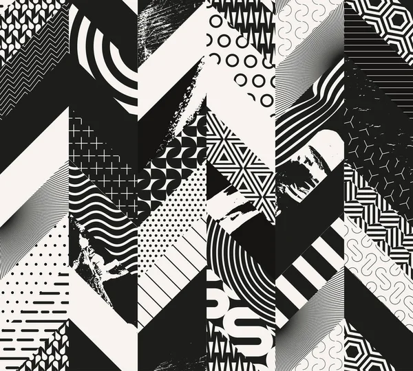 Абстрактний Безшовний Гранжевий Візерунок Геометрична Текстура — стоковий вектор