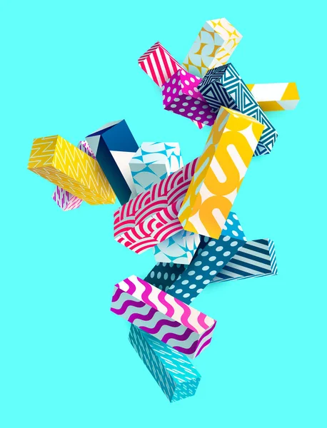 Rectangles Multicolores Sur Fond Clair — Image vectorielle