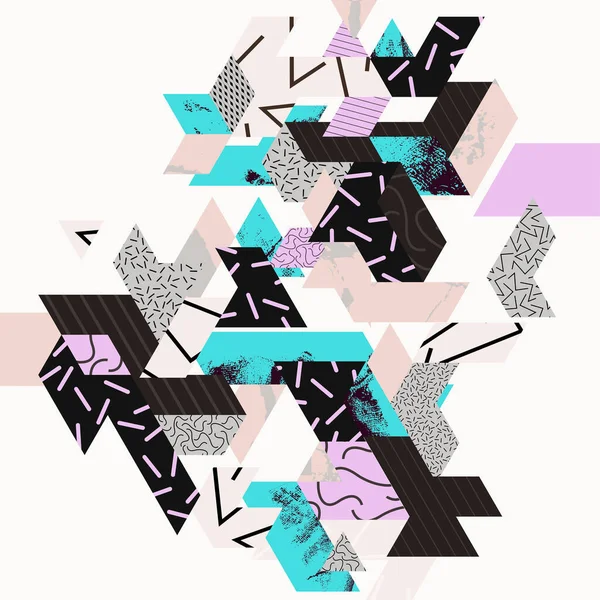 Composition Artistique Abstraite Formes Géométriques Illustration Géométrique Graphique — Image vectorielle