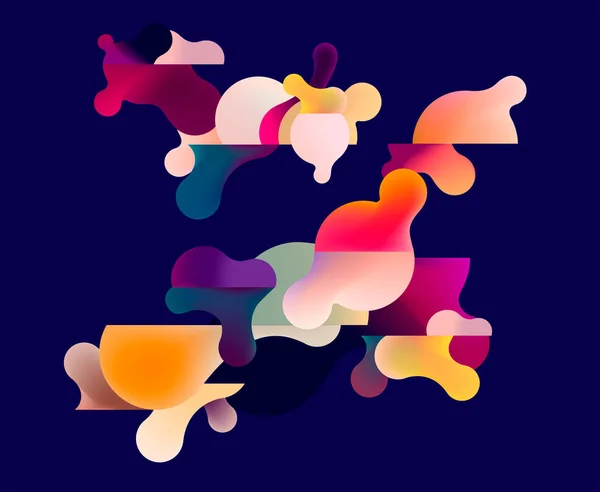 Абстрактний Фон Різнокольорових Рідких Бульбашок Векторні Ілюстрації — стоковий вектор