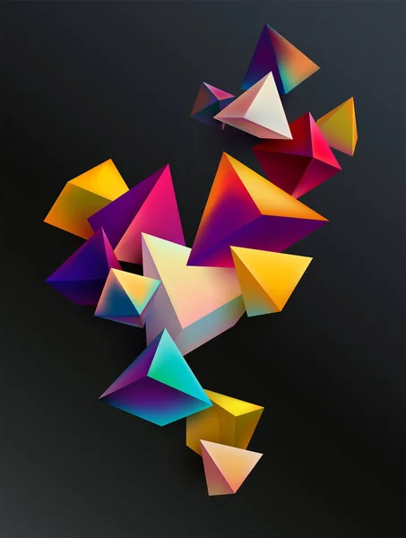 Pyramides Colorées Motifs Illustration Vectorielle Abstrait — Image vectorielle