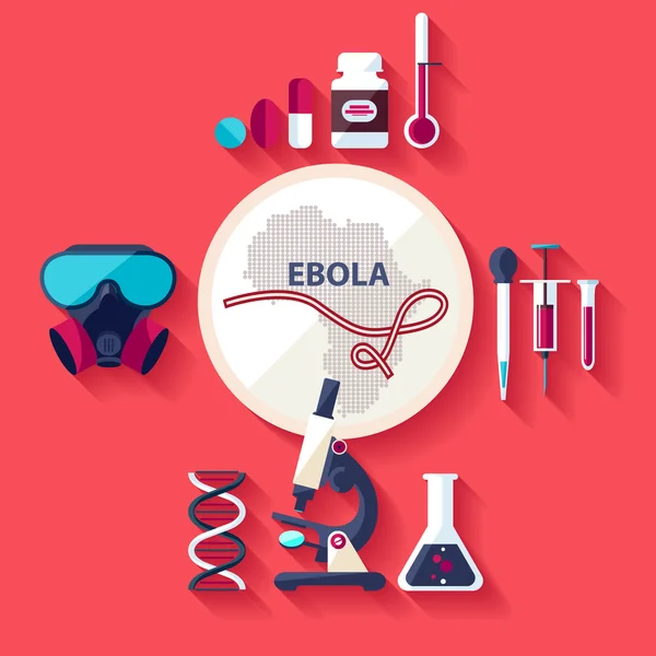 Virus del Ébola . — Vector de stock