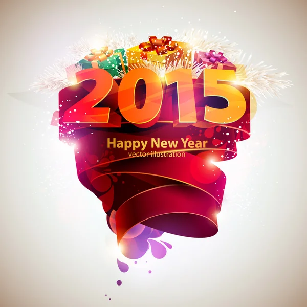 Felice anno nuovo 2015 — Vettoriale Stock