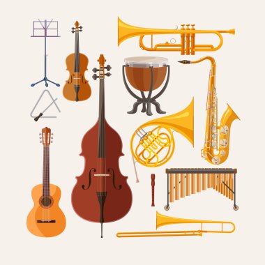 Music instruments. clipart
