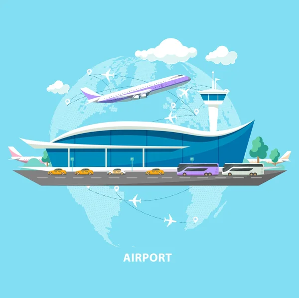 Aéroport international . — Image vectorielle