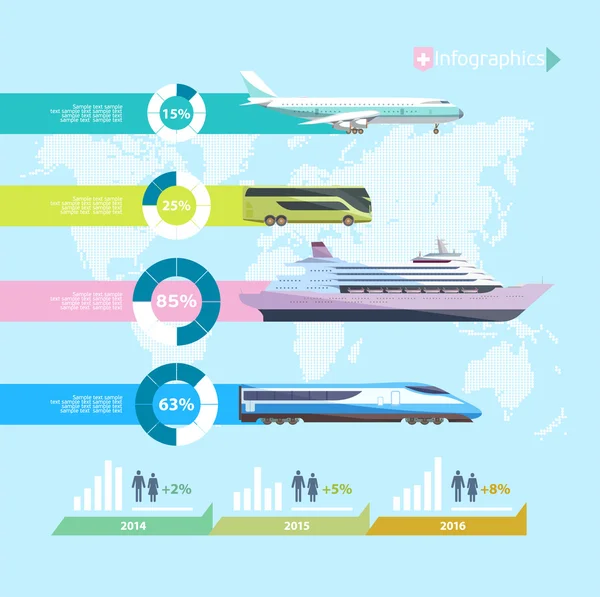 Vervoer infographics. — Stockvector