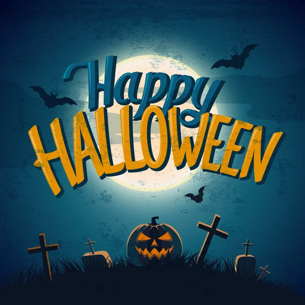 Gelukkige Halloween poster. — Stockvector