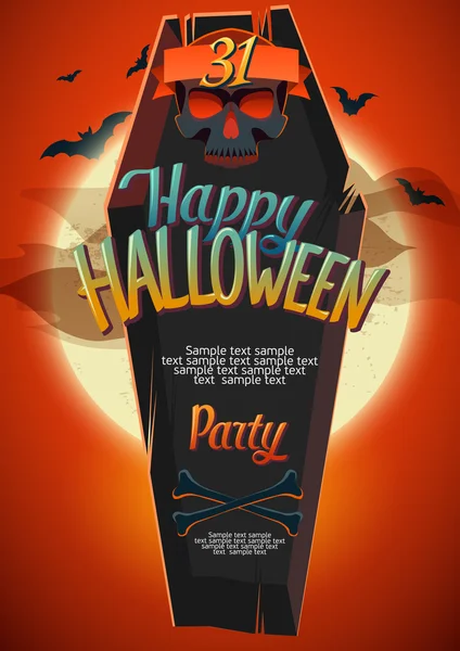 Feliz cartel de Halloween — Archivo Imágenes Vectoriales