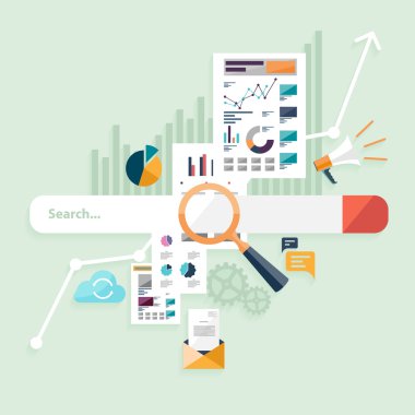 SEO kavramı illüstrasyon