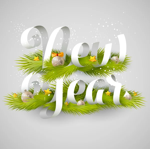 Nový rok plakát. — Stockový vektor
