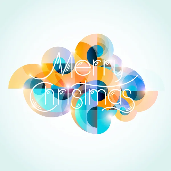 Merry Christmas affisch. Färgstark design. — Stock vektor