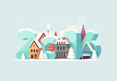Yeni yıl 2016. Tebrik kartı.