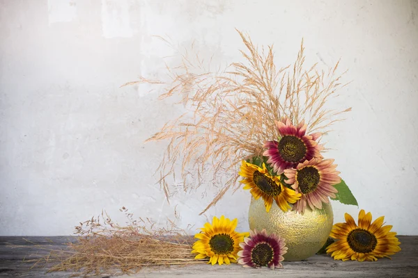 Bodegón con girasoles — Foto de Stock