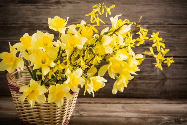 Still life with yellow flowers — Stock Photo, Image
