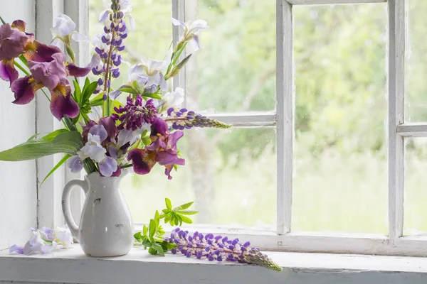Florero sentado dentro de la ventana —  Fotos de Stock