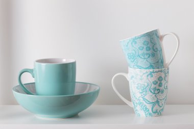 Ahşap raf temiz yemekler