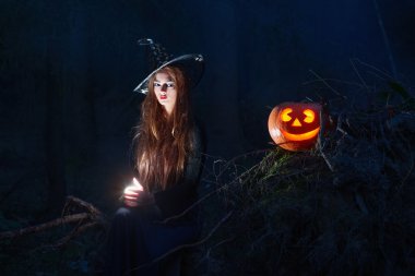 sihirli orman bal kabağı ile güzel cadı