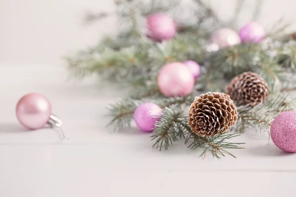 Christmas decoration  over white background — Stock Photo, Image