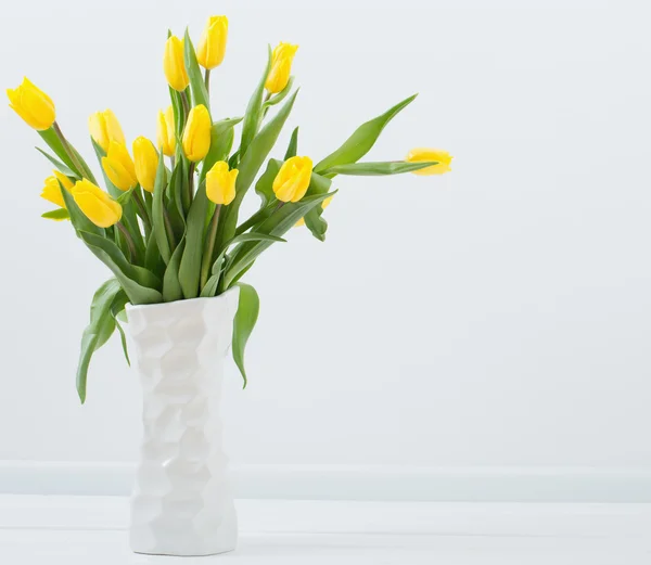 Tulipanes sobre fondo blanco — Foto de Stock