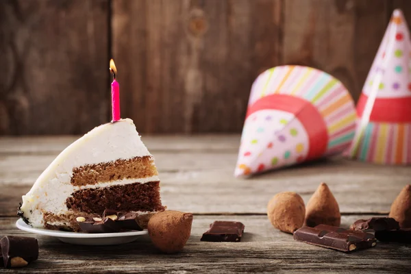 Sfondo vacanza con torta — Foto Stock