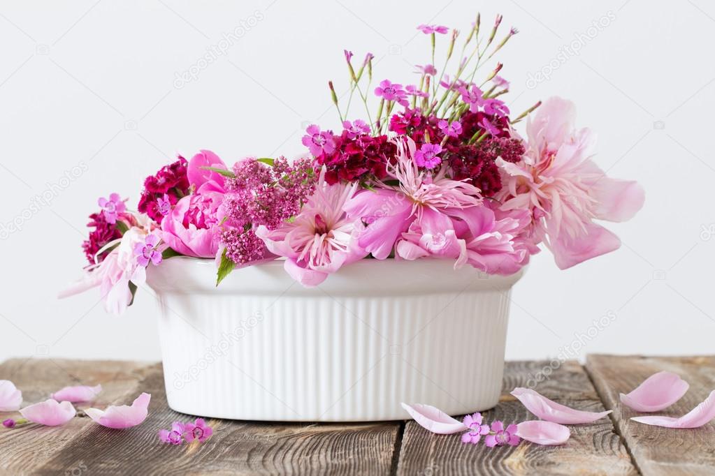 flowers on  white background