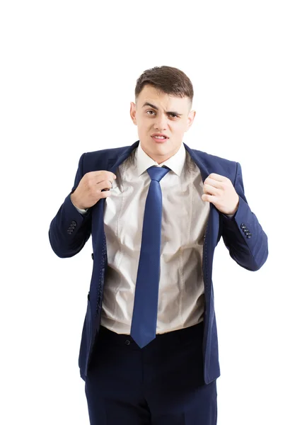 Joven hombre de negocios. Aislado sobre fondo blanco —  Fotos de Stock