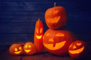 Dynie na drewniane tła z kopia miejsce