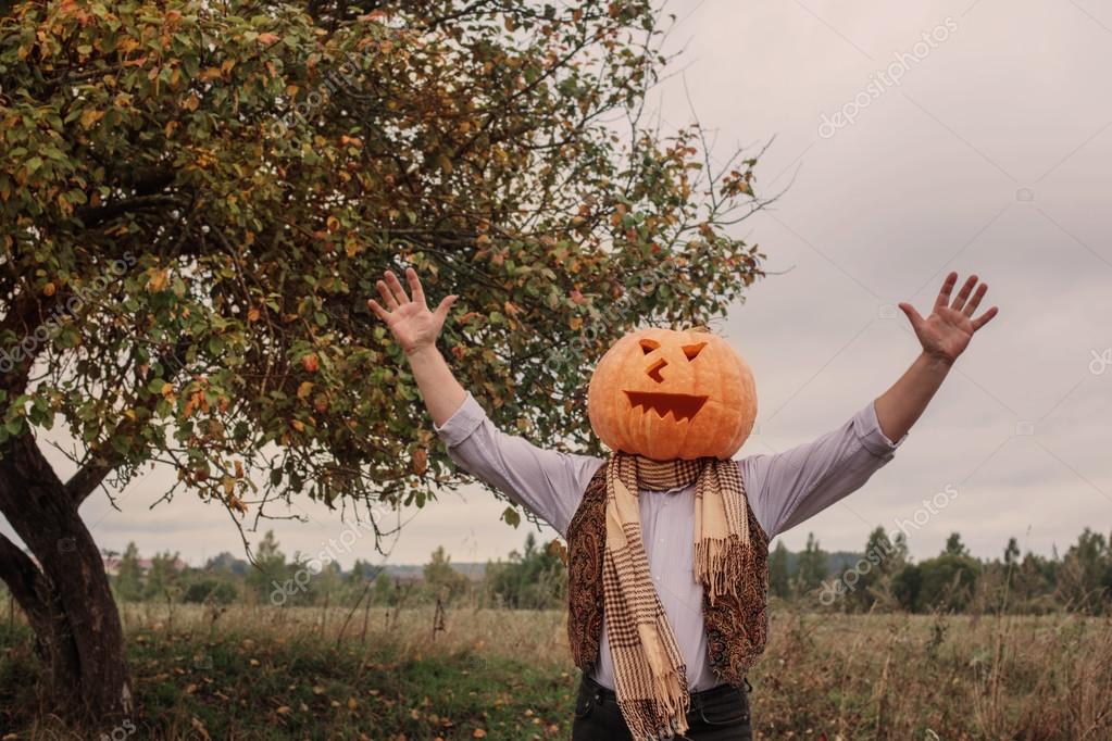 Pumpkin head Stock Photos &amp; Royalty-Free Images | Depositphotos