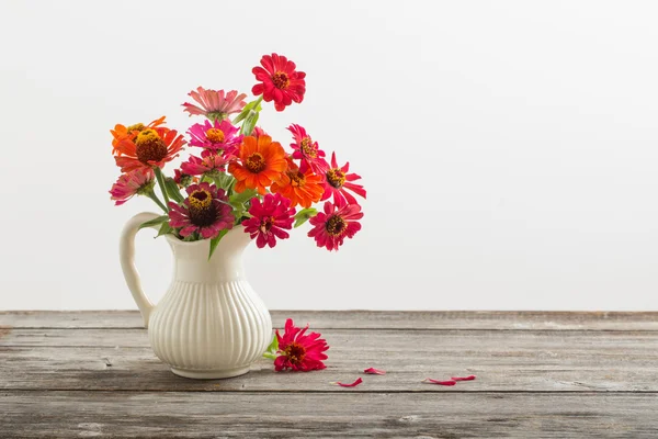 Bouquet of zinnia flowers — Stock Photo, Image