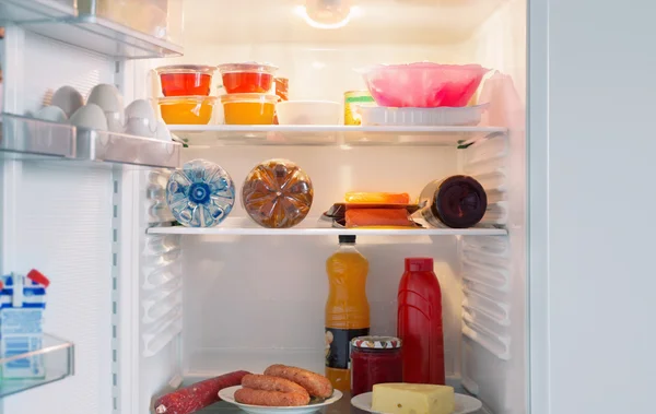 Refrigerator with food — Stock Photo, Image