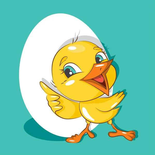 ¡Feliz Pascua! Pollito . — Vector de stock