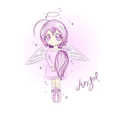 Cute Angel. clipart