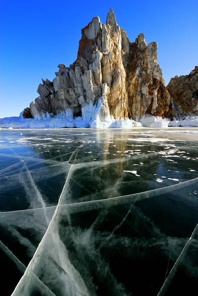 Lake Baikal winter weergave Stockfoto