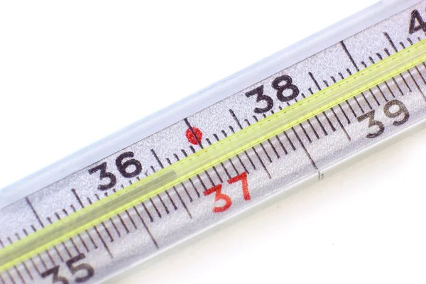 正常な人体の温度と温度計 — ストック写真
