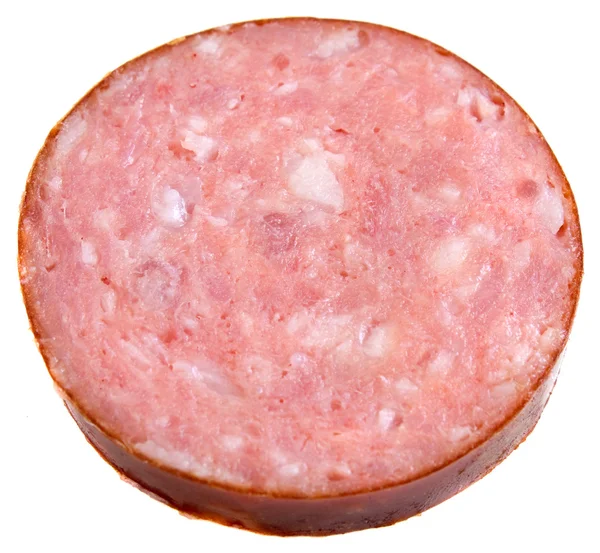 Stück geräucherte Wurst — Stockfoto