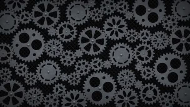 Mechanical gears background — Stock Video
