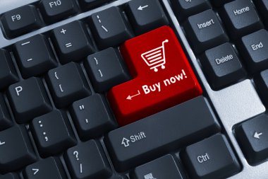 Online alışveriş kavramı klavye