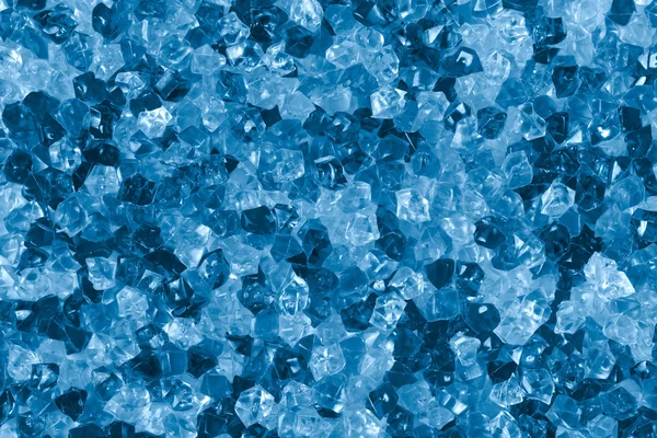 Cristais decorativos azuis como gelo — Fotografia de Stock