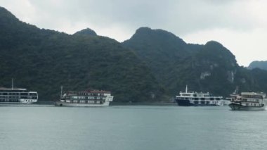 Cat Ba, Vietnam yakınlarındaki güzel kayalık adalar.