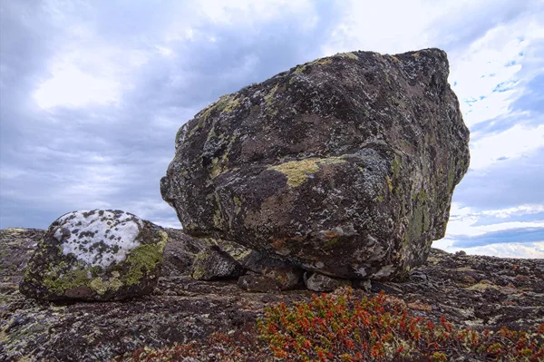 Pierre Une Forme Particulière Vénérée Par Les Saami — Photo