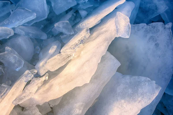 Genç Torolar Buz Güçlü Rüzgârın Oluşumunun Ilk Günlerinde Denizde Ortaya — Stok fotoğraf