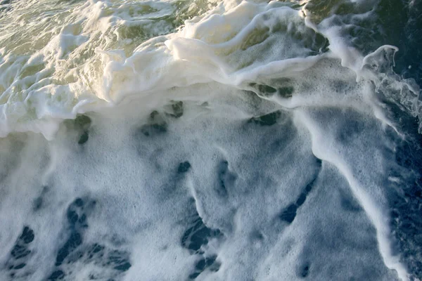 Wütendes Meerwasser Strand Kräfte Der Natur Bei Der Ausführung Der — Stockfoto