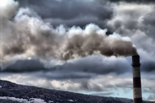 Schlechte Ökologie Unbequeme Städte Der Polarregion Hochhäuser Rund Die Anlage — Stockfoto