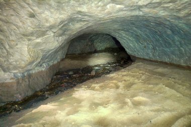 Yeraltı akıntısı Mağaradaki küçük su yolu